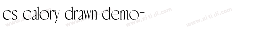cs calory drawn demo字体转换 cs calory drawn demo字体转换